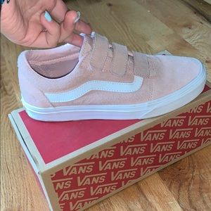 NWOT pink velcro vans
